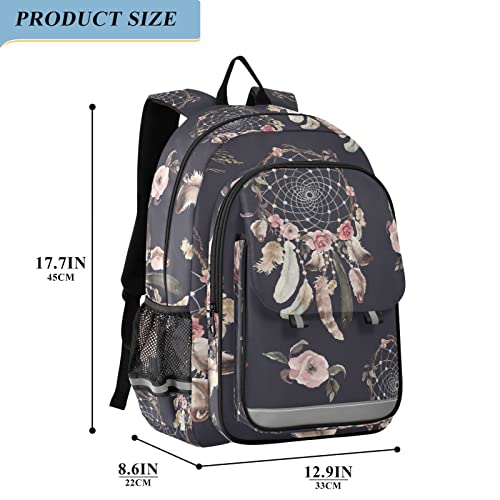 ALAZA Watercolor Ethnic Boho Floral Backpack Daypack Bookbag