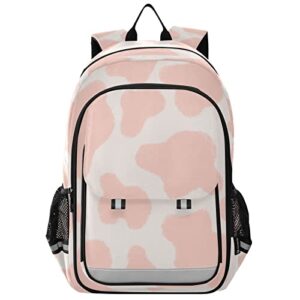 alaza pink cow print giraffe abstract backpack daypack bookbag