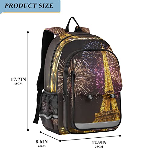 ALAZA Paris Eiffel Tower Light Casual Daypacks Bookbag Bag