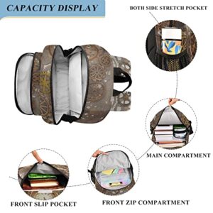 ALAZA Steampunk Clock Backpack Daypack Bookbag