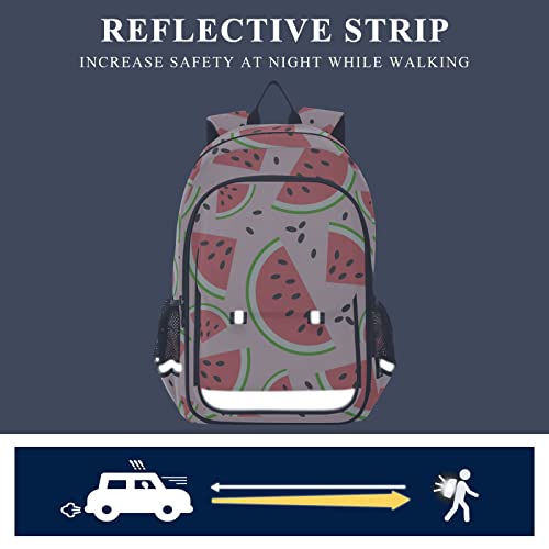 ALAZA Stylish Pink Watermelon Casual Daypacks Outdoor Backpack