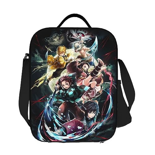 Gvxnemu Anime Backpack School Bag Cartoon Daypack Set with Book Bag Lunch bag Pencil Bag For Kids Boys Girls 03