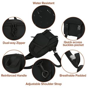 Small Sling Shoulder Crossbody Bag for Men Women Lightweight Anti-theft One Strap Casual Chest Bag Daypack Slim Backpack for Walking Trip Hiking Biking USB Charger Port Fits Up to 7.9 inch iPad Black