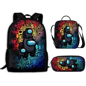 hkazryut 3 pcs backpack set lightweight 16 inch laptop backpacks sports travel casual backpacks set 01