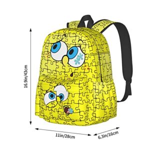 Mitterm Cute Yellow Backpack 17'' Travel Work Laptop Backpack for Women Men Hiking Large Capacity Bag Fashion Lightweight Daypack for Business Work