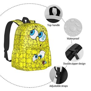 Mitterm Cute Yellow Backpack 17'' Travel Work Laptop Backpack for Women Men Hiking Large Capacity Bag Fashion Lightweight Daypack for Business Work