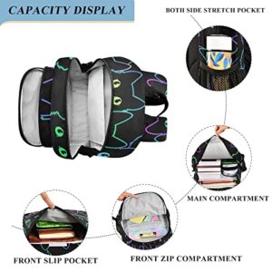 Glaphy Black Cats Rainbow Backpack with Reflective Stripes Lightweight Laptop Backpack Student Travel Daypack