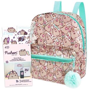 pusheen clear bag for women - bundle with 11" clear mini pusheen backpack purse for concerts, sporting events, more plus pusheen decals | pusheen bags and purses