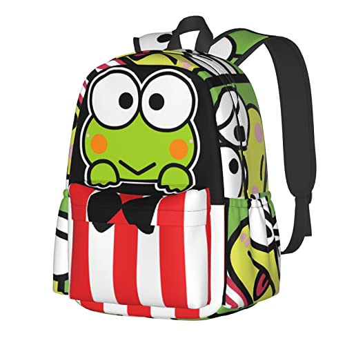 Yotuoka Cute Frog Backpack For Women Men Laptop Backpack Large Cartoon Casual Bag Green Lightweight Multipurpose Travel Gift