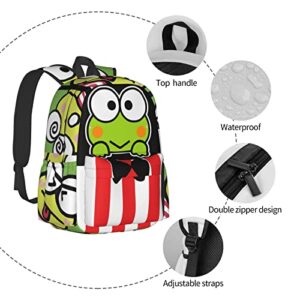 Yotuoka Cute Frog Backpack For Women Men Laptop Backpack Large Cartoon Casual Bag Green Lightweight Multipurpose Travel Gift