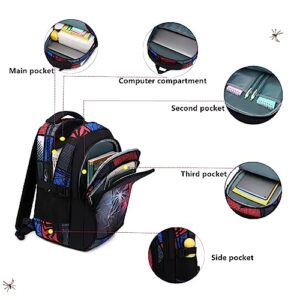 Lmwzh Backpack For Boys Elementary School Bags Kids Bookbag Waterproof Lightweight Durable Black （2023 Model）