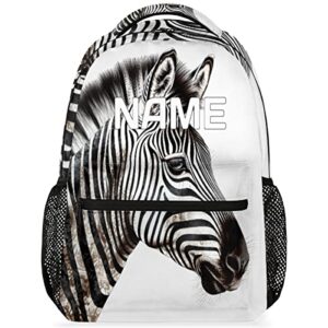 omfuns animal zebra custom backpack for kids boys girls cool print personalized school bookbag for college elementary middle school bag casual daypack laptop bag for women men