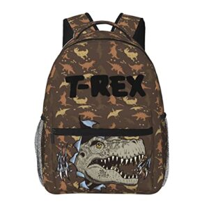 hankcles t-rex dinosaur backpack t-rex bookbag brown dinosaur backpack dinosaur lover bag backpack dinosaur gifts dinosaur lightweight dinosaur backpack for boy girl students