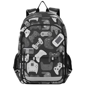 glaphy video game controller school backpack lightweight laptop backpack student travel daypack with reflective stripes