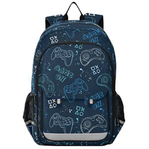 glaphy joystick video game backpack school bag lightweight laptop backpack student travel daypack with reflective stripes