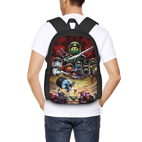 Ninja Cartoon Backpack Anime 3d Printing Bag Travel Backpack 17 Inch Daypack For Men And Women Universal Fan Casual Backpack Gift