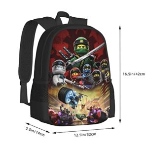 Ninja Cartoon Backpack Anime 3d Printing Bag Travel Backpack 17 Inch Daypack For Men And Women Universal Fan Casual Backpack Gift