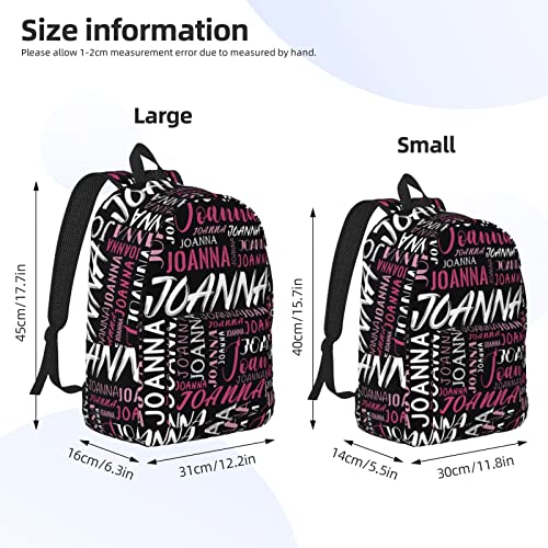 Husguciy Custom Backpack with Name, Personalized Bookbag for Boys Girls Kids, Customized School Bag for School Office Travel (Black Pink)