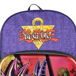 Yu-Gi-Oh! 16" Molded Backpack Battle Ready Yugi Dark Magician Black Luster Soldier Character Travel Backpack