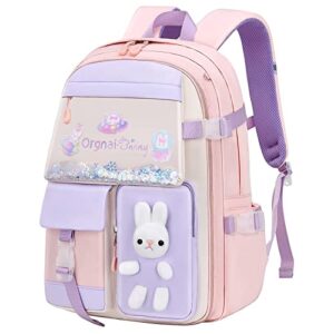 feuwink backpacks for girls cute backpacks for kids school waterproof backpack that reduces shoulder pressure suitable for children (pink1)