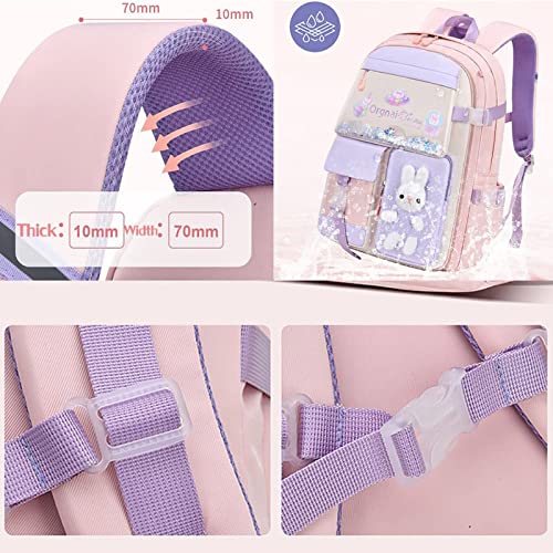 FEUWINK Backpacks for Girls Cute Backpacks for Kids School Waterproof Backpack That Reduces Shoulder Pressure Suitable for Children (Pink1)