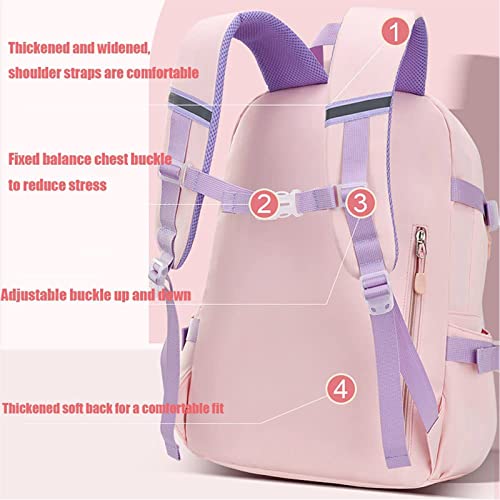 FEUWINK Backpacks for Girls Cute Backpacks for Kids School Waterproof Backpack That Reduces Shoulder Pressure Suitable for Children (Pink1)