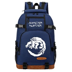waroost unisex monster hunter daypack student lightweight bookbag,wear-resistant laptop bag graphic knapsack for teen