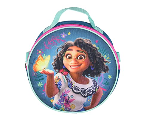 Bioworld Disney Encanto 5 Pc Backpack Set Lunch Box Pencil Case Keychain and Carabiner