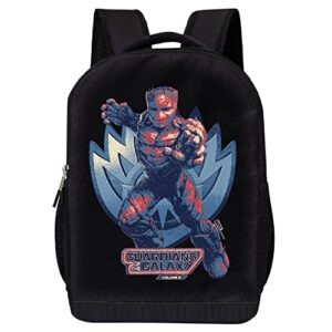 marvel guardians of the galaxy volume 3 backpack comics black laptop bag lightweight knapsack (groot)