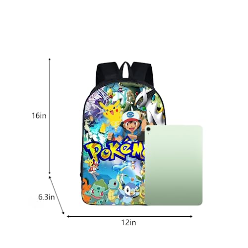 henapeym Fashion Kids Backpack Set Casual School Backpack with Pencil Case, Anime Cute Bookbag for Students Boys Girls