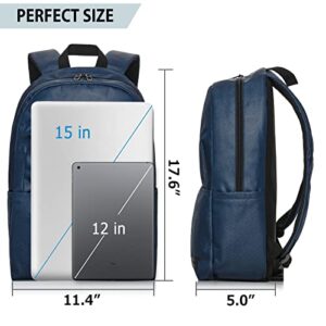 BLUEFATTY Casual Daypack Backpack Waterproof Travel Backpacks For Women Men Lightweight Backpack with Breathable Shoulder Straps for Hiking-Blue