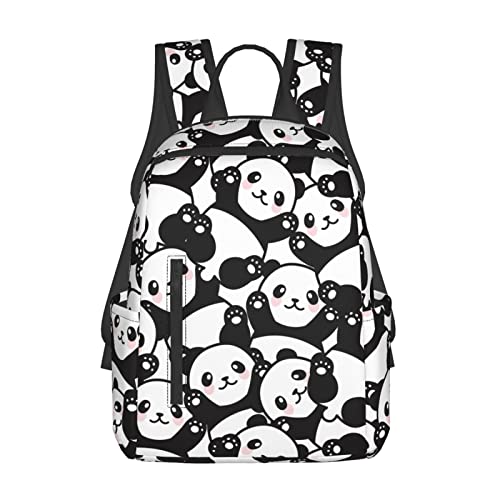 JUMP BLUE Cute Panda Fashion Mini Backpack for Women Lightweight Durable Travel Hiking Daypack Business Computer Purse Work Bag with Multiple Pockets Fits 13 Inch Laptop