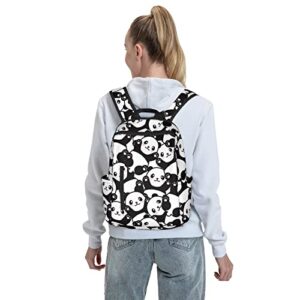 JUMP BLUE Cute Panda Fashion Mini Backpack for Women Lightweight Durable Travel Hiking Daypack Business Computer Purse Work Bag with Multiple Pockets Fits 13 Inch Laptop