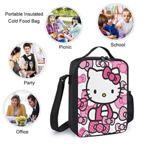 Dhucqze 3Pcs Lightweight Backpack Set Fashion Laptop Backpack Insulated Lunch Box Pencil Case Travel Shoulder Bag Daypack