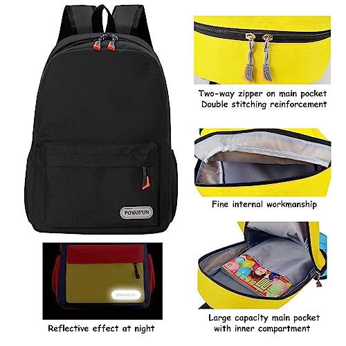 POWOFUN 15 inch Kids Backpack Lightweight Elementary School bag Kindergarten Bookbag Casual Travel Daypack