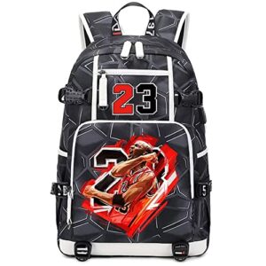 elfje basketball player j-ordan individualized laser mechanical style laptop multifunction backpack travel daypack fans bag
