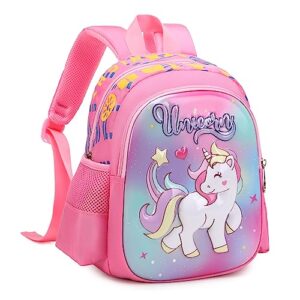 PIG PIG GIRL Toddler Backpack for Girls Boys Cute Kids Backpack for Preschool Children,Unicorn