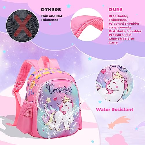 PIG PIG GIRL Toddler Backpack for Girls Boys Cute Kids Backpack for Preschool Children,Unicorn