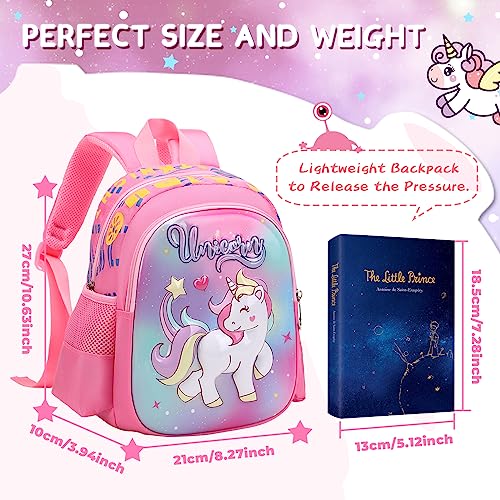 PIG PIG GIRL Toddler Backpack for Girls Boys Cute Kids Backpack for Preschool Children,Unicorn