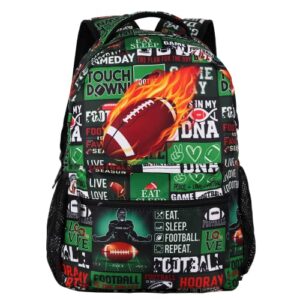 football backpack for boys girls, elementary middle high school bookbags for teen kids, travel laptop backpack for college students women men durable lightweight school bags, 17 inch large back packs
