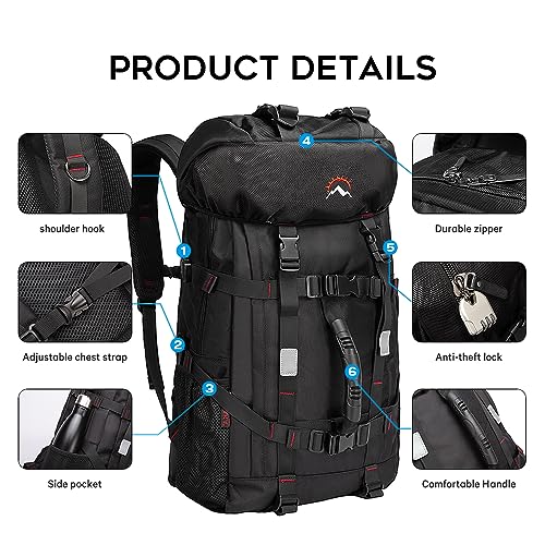 KAKA Travel Backpack, Carry On Backpack Durable Convertible Duffle Bag Fit for 17.3 Inch Laptop for Men and Women