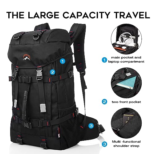 KAKA Travel Backpack, Carry On Backpack Durable Convertible Duffle Bag Fit for 17.3 Inch Laptop for Men and Women