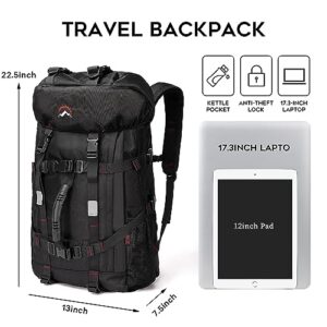 KAKA Travel Backpack, Carry On Backpack Durable Convertible Duffle Bag Fit for 17.3 Inch Laptop for Men and Women