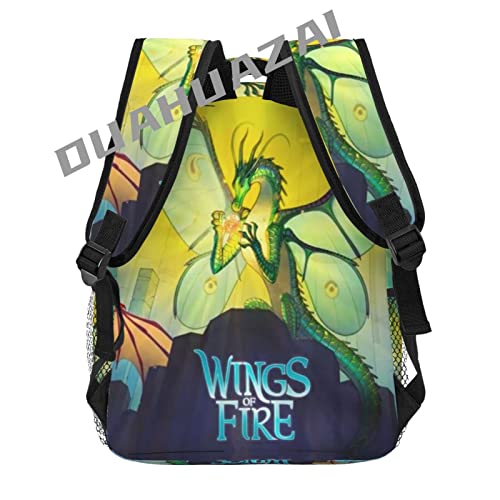 DUAHUAZAI Kid's Backpack Wings Dragons Fire School Backpack For Teens Girls Women Laptop Daypack Sturdy Waterproof Book Bags