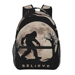 uihike funny bigfoot sasquatch full moon stylish casual backpack purse for women personalized laptop backpacks with multiple pockets computer daypack for work business travel