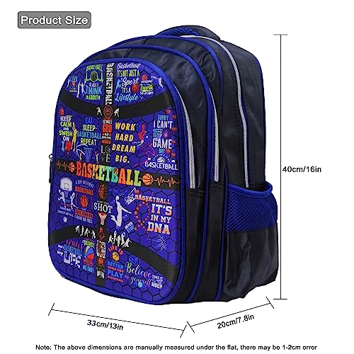 JDEIFKF Basketball Backpack Laptop Backpack For Men Women, Basketball Backpacks Shoulder Bag For Travel Hiking Camping Daypack