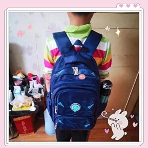 HANXIUCAO Backpacks for Boys Refrigerator Door School Backpack Large Capacity Primary School Boys 8-12 (Dark Blue)