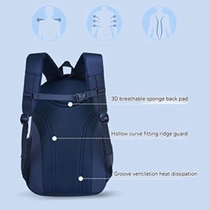 HANXIUCAO Backpacks for Boys Refrigerator Door School Backpack Large Capacity Primary School Boys 8-12 (Dark Blue)