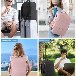 Beraliy Large Travel Backpack, Personal Item Bag for Airlines, Carry On Luggage, Hiking Backpack,Laptop Backpack, Lightweight College Work Gym Weekender Bag Men Women, Black