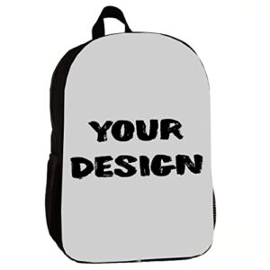 kishkesh personalization custom full color print 16" inch backpack - upload your design, photo, logo or text